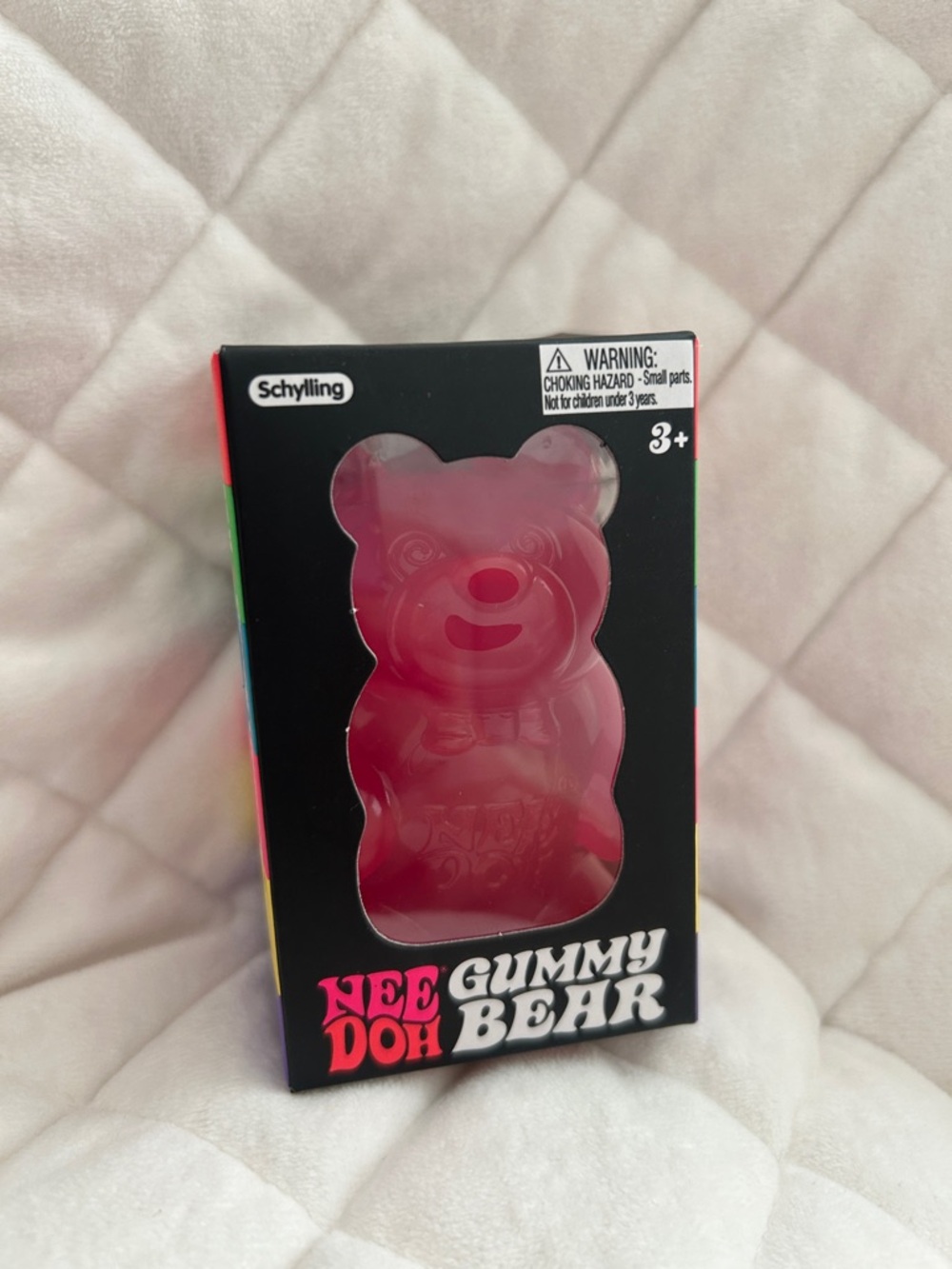 Nee Doh Pink Gummy Bear Kids Toy